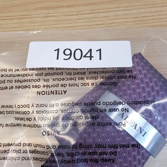 ALFANI Mens Neck Tie Purple Geometric Lattice Micro Grid Modern Slim - Picture 6 of 6